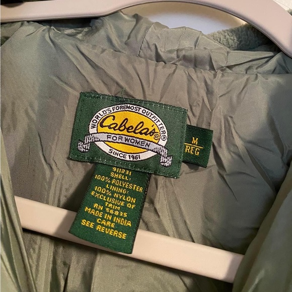 Cabelas Cabin Embroidered Zip Up Jacket Size Medium - Picture 3 of 5